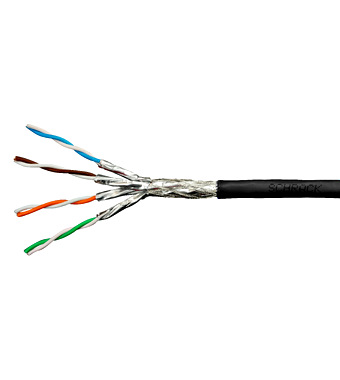 کابل شبکه S/FTP Cat7 AWG23/1 تک‌مفتولی (Dca، حلقه ۵۰۰ متری)