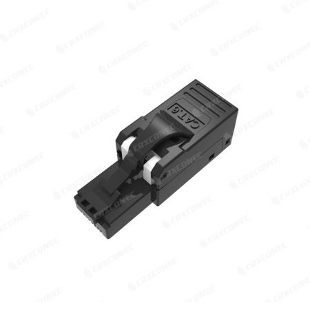 پلاگ RJ45 اسمبلی فیلد Cat6A UTP، بدون ابزار، ۱۸۰ درجه